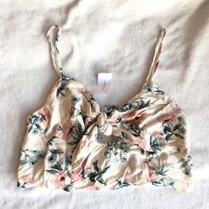 American Eagle Floral Crop Tank